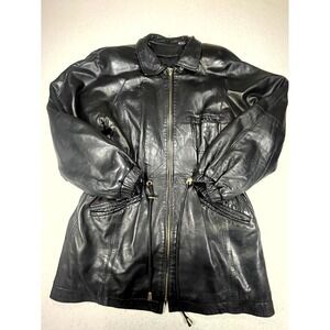 Vintage Arrow Damselle Jacket Womens Large Black Leather Thermolite Insulation